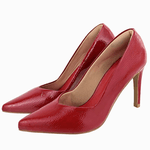 Scarpin Salto Alto Verniz Molhado Vermelho 5551