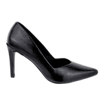 Scarpin Salto Alto Verniz Molhado Preto 5551
