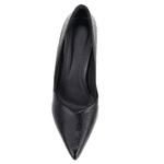 Scarpin Salto Alto Verniz Molhado Preto 5551
