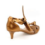 Sandália Feminina Salto Baixo 180170 Floter Bronze
