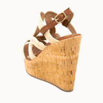 Sandália Anabela 4012 Corda e Cortiça Estilo Boho Chic