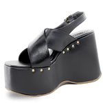 Sandália Feminino Anabela Plataforma 182178 Floter Preto