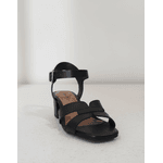 Sandália de Salto em Couro preto