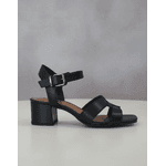 Sandália de Salto em Couro preto