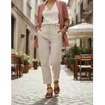 Sandália de Salto em Couro Conhaque -Whisky