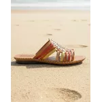 Sandália Rasteira em Couro Whisk color