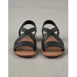 Sandália Rasteira em Couro Preto