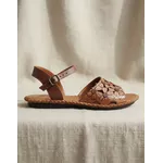 Sandália Rasteira em Couro Café Taup Whisky