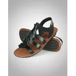 Sandália Rasteira em Couro Preto