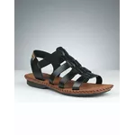 Sandália Rasteira em Couro Preto