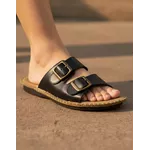 Sandália Birken em Couro Preto