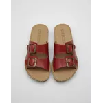 Sandália Birken em Couro Vermelho