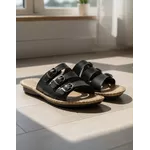 Sandália Birken em Couro Preto