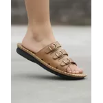 Sandália Birken em Couro Whisky