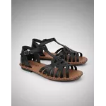 Sandália Rasteira em Couro Preto