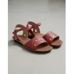 Sandália Rasteira em Couro Vermelho