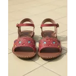 Sandália Rasteira em Couro Vermelho