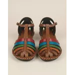 Sandália Rasteira em Couro Whisky Color