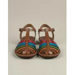 Sandália Rasteira em Couro Whisky Color