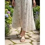 Sandália Rasteira em Couro Nude 