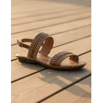 Sandália Rasteira em Couro Nude