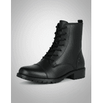 Bota Feminina Coturno Cano Curto Couro Legítimo Preto