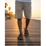 Sandália Papete Birken em Couro conhaque