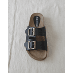 Sandália Papete Birken em Couro PRETO