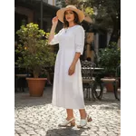 Sandália de Salto em Couro Branco