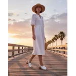 Sandália de Salto em Couro Branco