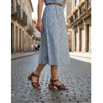 Sandália de Salto em Couro Conhaque