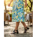 Sandália de Salto em Couro Preto