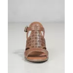 Sandália de Salto em Couro Whisky
