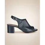 Sandália de Salto em Couro Preto