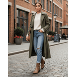 Bota Feminina Western Couro Legítimo Avelã Salto Bloco 8808 