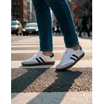 Tenis Retro em Couro Legítimo Branco