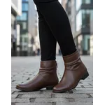 Bota Feminina Cano Curto Couro Legítimo Tamarindo