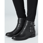 Bota Feminina Cano Curto Couro Legítimo Preto