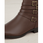 Bota Feminina Cano Curto Couro Legítimo Tamarindo