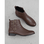 Bota Feminina Cano Curto Couro Legítimo Tamarindo