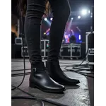 Bota Feminina Cano Curto Couro Legítimo Preto
