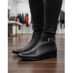 Bota Feminina Cano Curto Couro Legítimo Preto