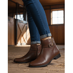 Bota Feminina Cano Curto Couro Legítimo Tamarindo