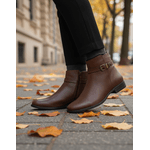 Bota Feminina Cano Curto Couro Legítimo Tamarindo