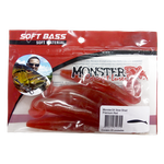 Isca Soft Monster 3x Slow Shad 9cm - 3un. Cor Red Chá