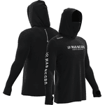 Camisa de Pesca Mar Negro X-Protection 360 -Preta Com Capuz, Buffer de Proteção e Filtro UV FPS50+ 