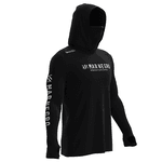 Camisa de Pesca Mar Negro X-Protection 360 -Preta Com Capuz, Buffer de Proteção e Filtro UV FPS50+ 