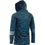 Camiseta c/ Capuz Mar Negro X-Protection Estonada Azul