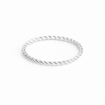 Anel Trançado- banho de prata