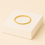 Anel Trançado- banho de ouro 18k